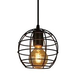 Globe Shape Europe Style Vintage lysekrone til sort pendel