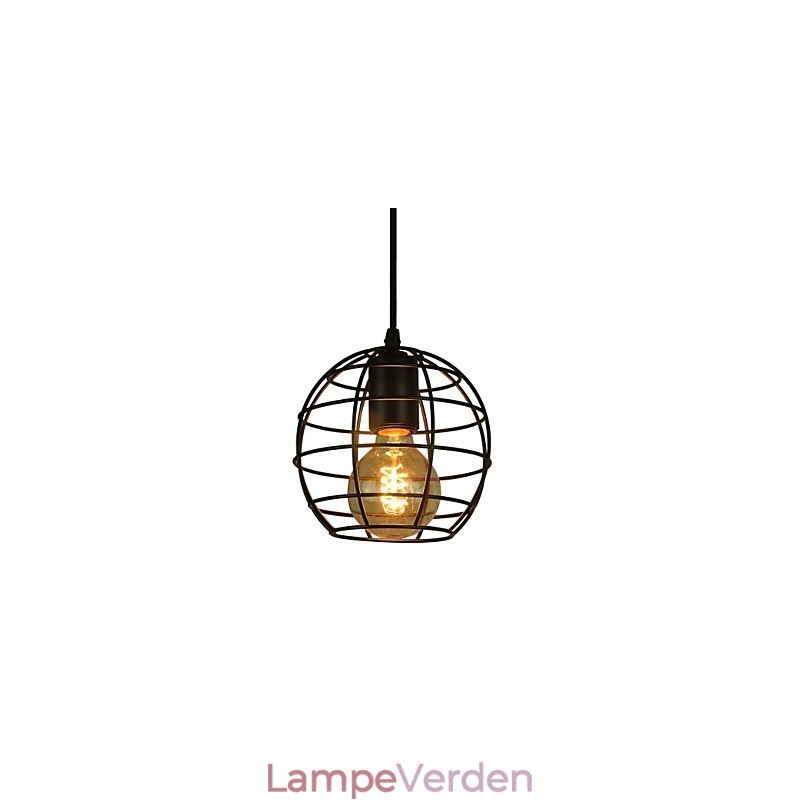 Globe Shape Europe Style Vintage lysekrone til sort pendel