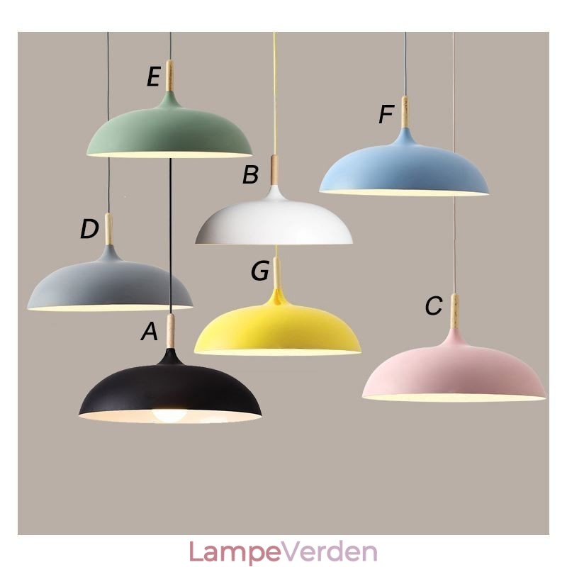 Moderne Pendel Light Farverig Macaron Pendel Lampe