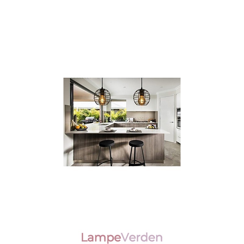 Globe Shape Europe Style Vintage lysekrone til sort pendel