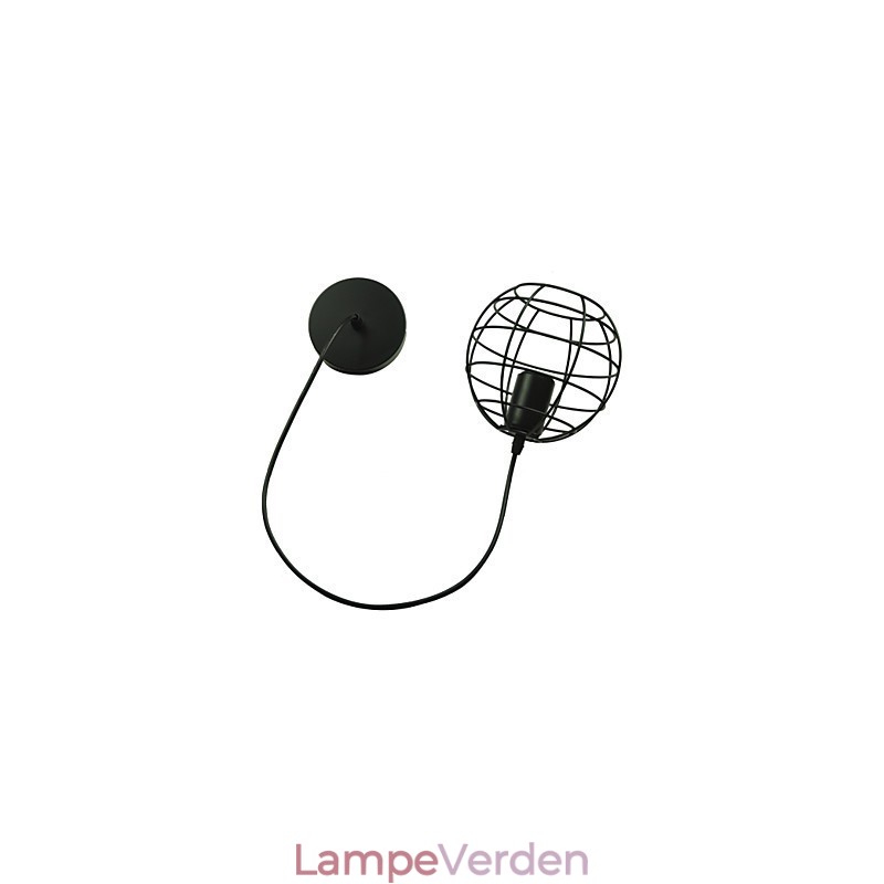 Globe Shape Europe Style Vintage lysekrone til sort pendel