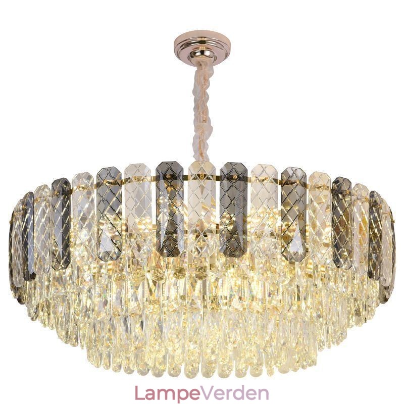 Europæisk Pendel Krystal Rund Loftslampe