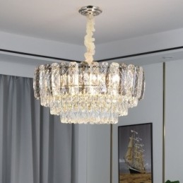 Europæisk Pendel Krystal Rund Loftslampe