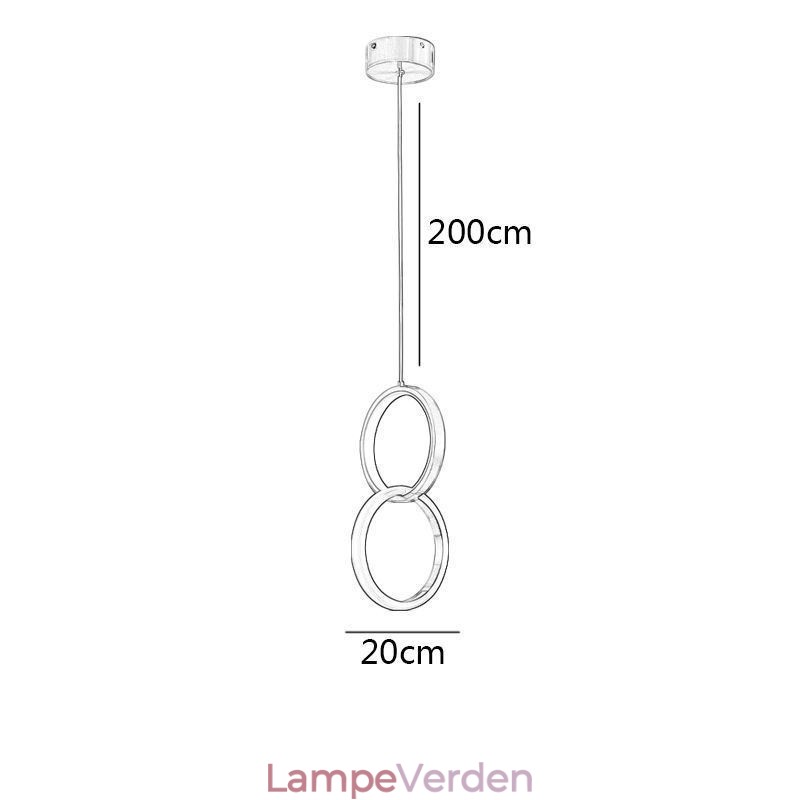 Pendellys Messing Ringe Dekorativ lysarmatur