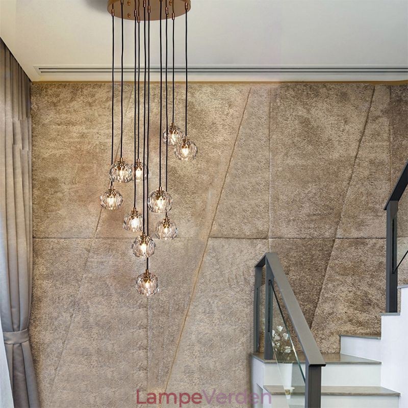 Mordern Crystal Soccer Ball Shape Loftslys hængende lys