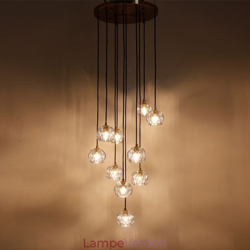 Mordern Crystal Soccer Ball Shape Loftslys hængende lys