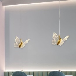 Pendel akryl sommerfugl loftslampe