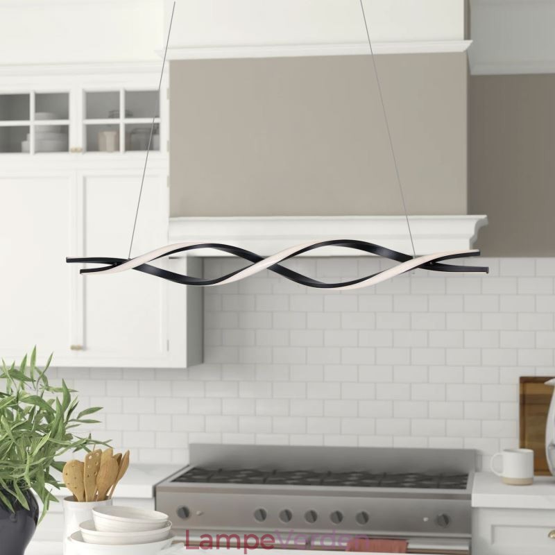 Moderne Pendant Lighting Black Wave Shape hængende lys