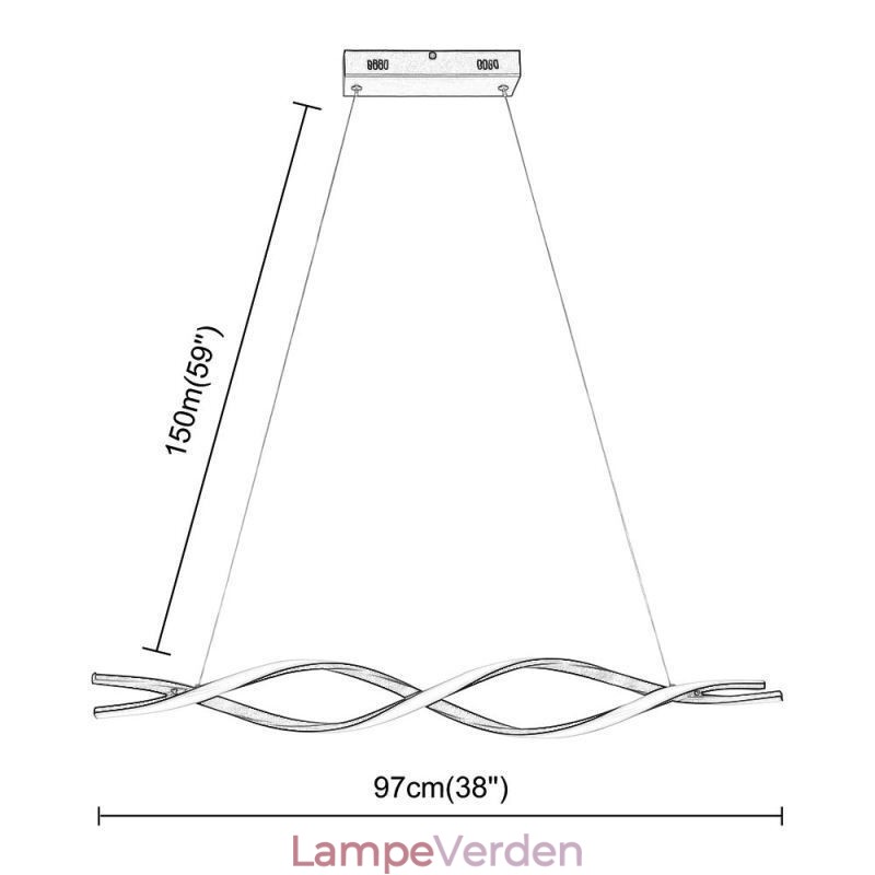 Moderne Pendant Lighting Black Wave Shape hængende lys