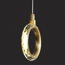 Pendel akryl ring lysarmatur med spotlight