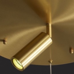 Pendel akryl ring lysarmatur med spotlight