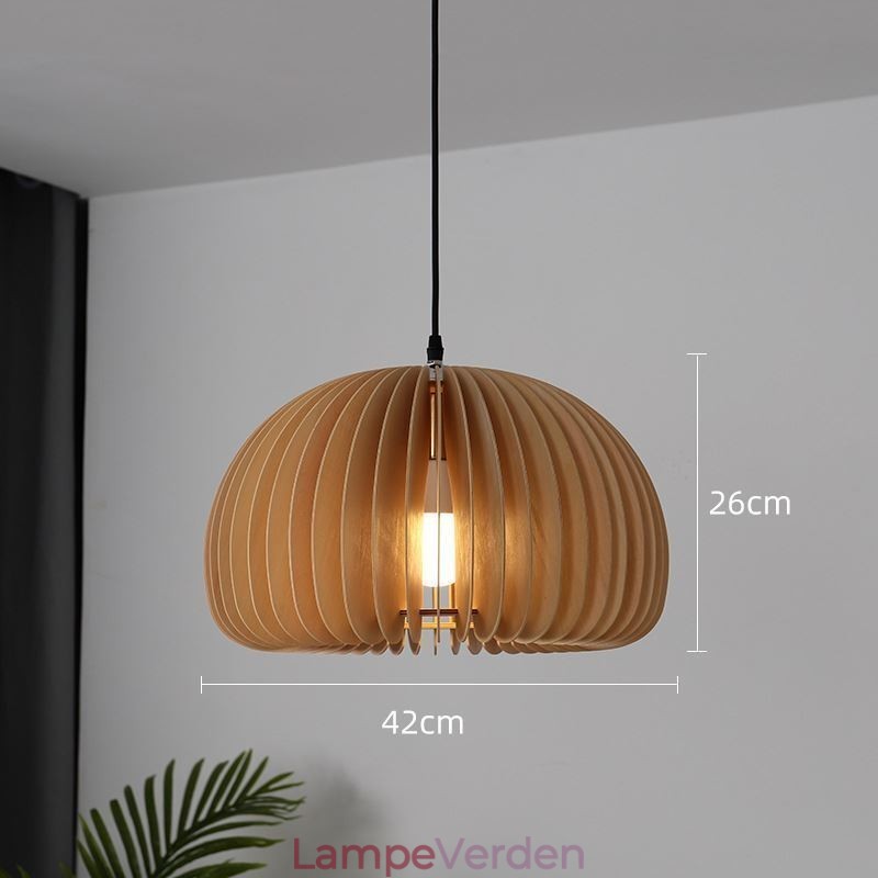 Pendel i retrostil Basswood Græskar Pendel Lampe