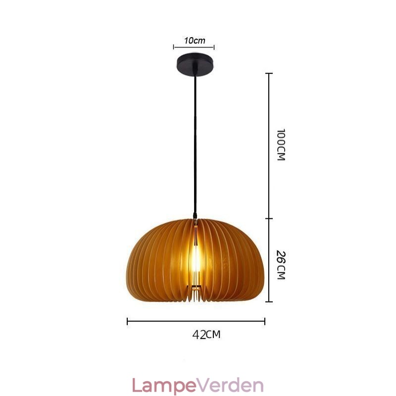 Pendel i retrostil Basswood Græskar Pendel Lampe