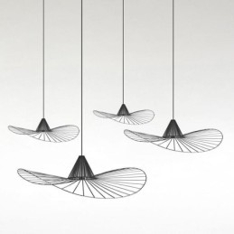 Iron Pendel Light Simple Straw Hat Lamp 1 Light