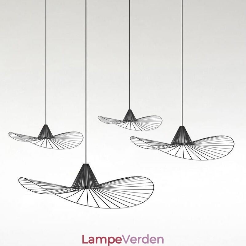 Iron Pendel Light Simple Straw Hat Lamp 1 Light