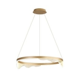 Nordic Aluminium Pendel Golden Wave Ripple hængelys