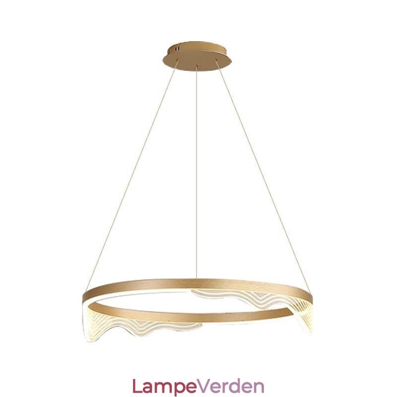 Nordic Aluminium Pendel Golden Wave Ripple hængelys