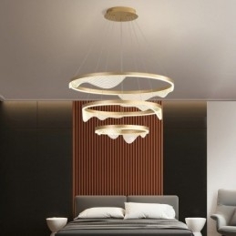 Pendel Light Golden Wave Ripple Hanging Light 3 Light