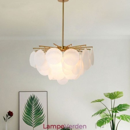 Moderne 6 lys hængende pendel med glasform Moderne 6 lys hængende pendel med glasform