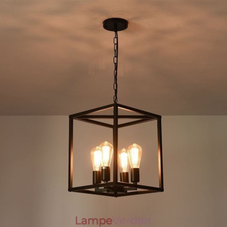 Moderne simpelt hængelys jernbur hængende lampe Moderne simpelt hængelys jernbur hængende lampe
