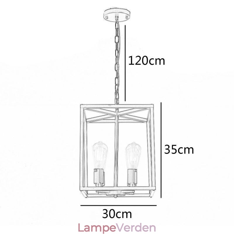 Moderne simpelt hængelys jernbur hængende lampe