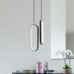 Oval pendel akryl dekorativ lysarmatur