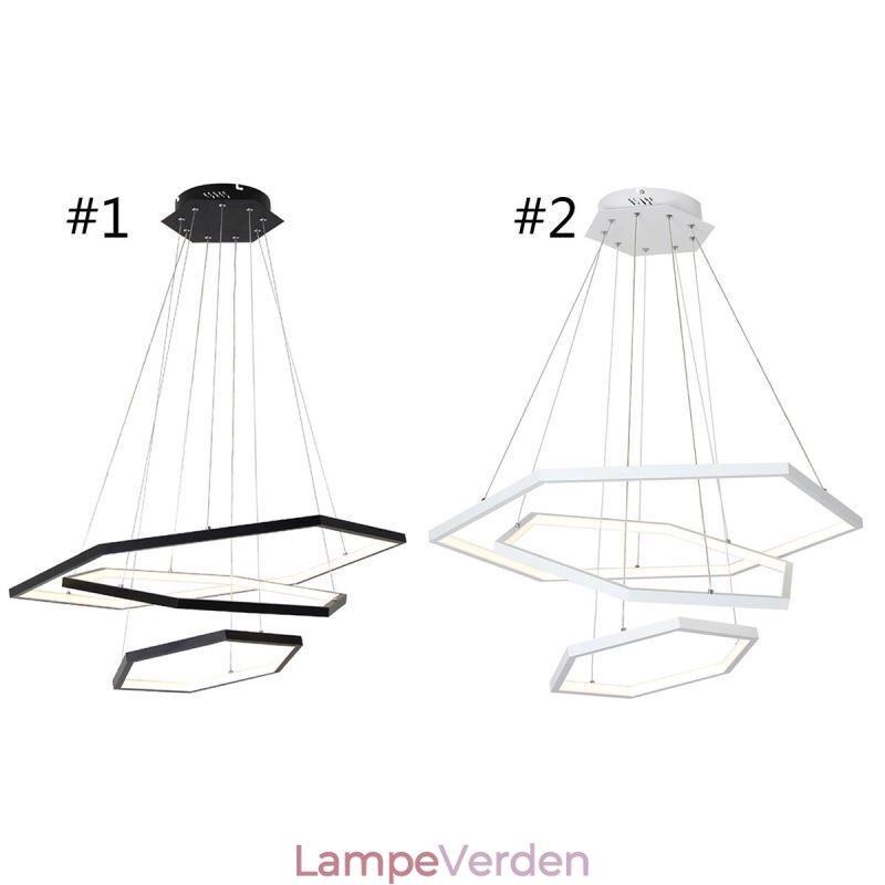 Moderne sekskantet hængende lampe