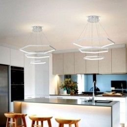 Moderne sekskantet hængende lampe