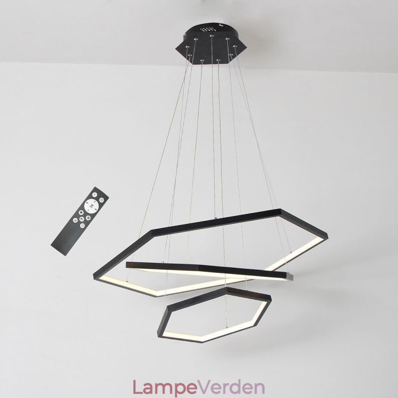 Moderne sekskantet hængende lampe