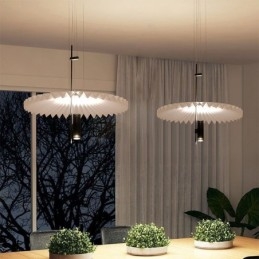 Moderne plisseret pendellampe Akryl dekorativ belysning