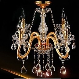 Moderne moderne traditionel klassisk vintage krystalmaleri glas lysekrone