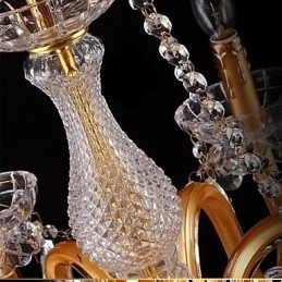 Moderne moderne traditionel klassisk vintage krystalmaleri glas lysekrone