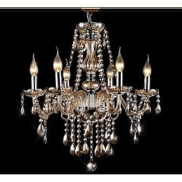 Moderne moderne traditionel klassisk vintage krystal galvaniseret glas lysekrone