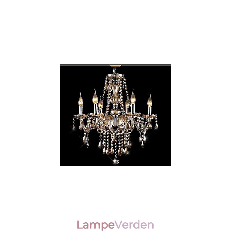 Moderne moderne traditionel klassisk vintage krystal galvaniseret glas lysekrone