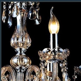 Moderne moderne traditionel klassisk vintage krystal galvaniseret glas lysekrone