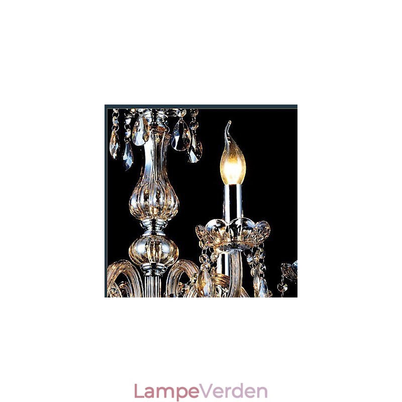 Moderne moderne traditionel klassisk vintage krystal galvaniseret glas lysekrone