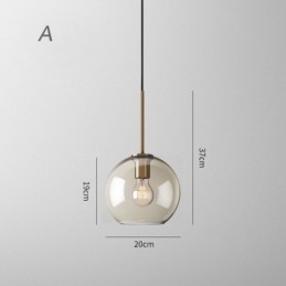 Glas Pendel Minimalistisk Cognac farve Dekorativt glas lysarmatur