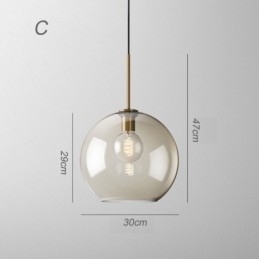 Glas Pendel Minimalistisk Cognac farve Dekorativt glas lysarmatur