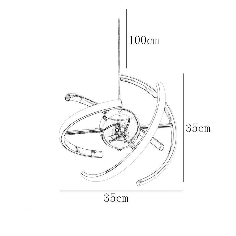 Drejelig Globe Pendel Light Dekorativ Loftslampe