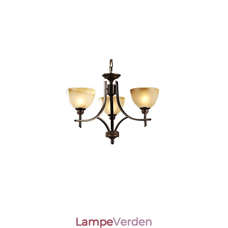 Elegant lysekrone med 3 lys i varmt lys