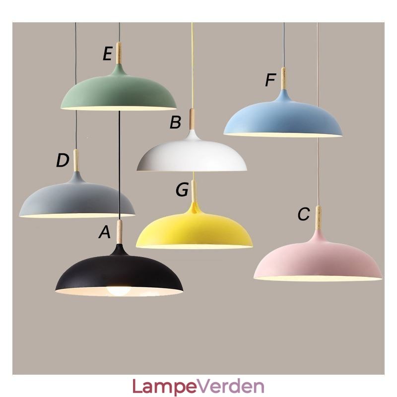 Moderne Pendel Light Farverig Macaron Pendel Lampe