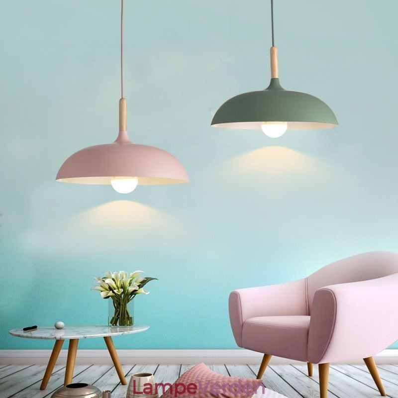 Moderne Pendel Light Farverig Macaron Pendel Lampe