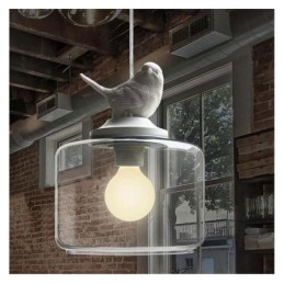 Retro stil glas pendel Light Little Bird dekorativ belysning