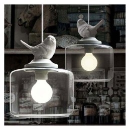 Retro stil glas pendel Light Little Bird dekorativ belysning