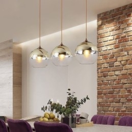 Creative Iron+Glas Globe Pendel Light Dekorative Lighting