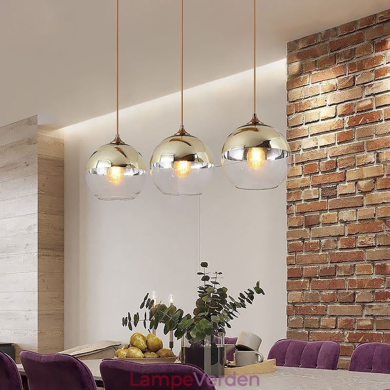Creative Iron+Glas Globe Pendel Light Dekorative Lighting