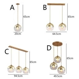 Creative Iron+Glas Globe Pendel Light Dekorative Lighting