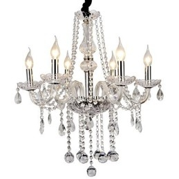 Moderne moderne krystal galvaniseret metal lysekrone