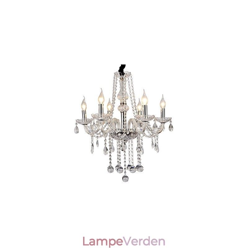 Moderne moderne krystal galvaniseret metal lysekrone