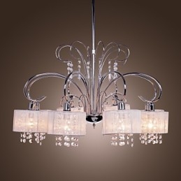 Moderne moderne krystal krom metal lysekrone